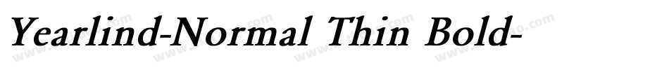 Yearlind-Normal Thin Bold字体转换